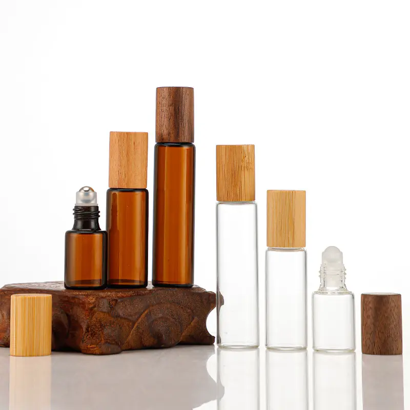 Wood-Cap Roll-On Bottle