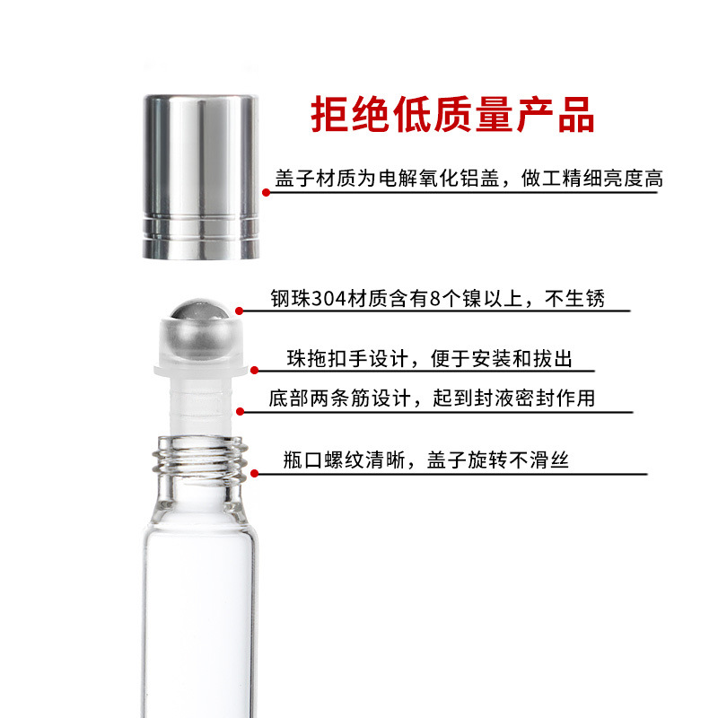 Clear Glass Roll-On Bottle image 3