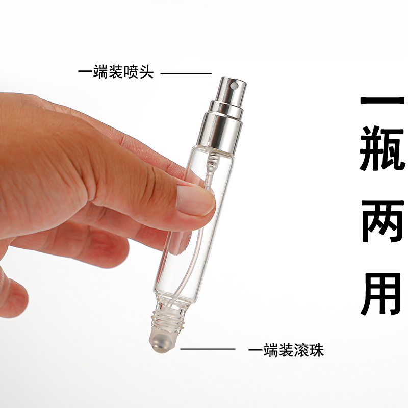 Clear Dual-End Roll-On Bottle image 2